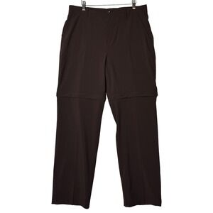 Savane 955 Convertible Pants Mens 34x32 Black Coffee Stretch Zip Off Outdoor